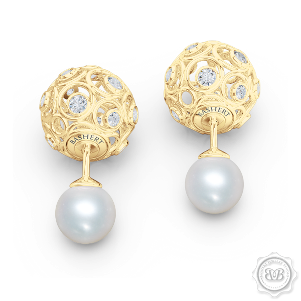 Double Sided Tribal Pearl Earrings BASHERT JEWELRY Bashert Jewelry