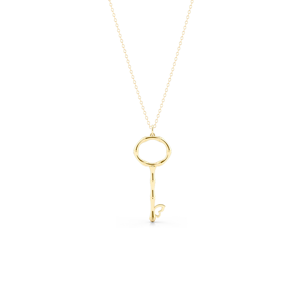 Diamond key 2025 necklace white gold