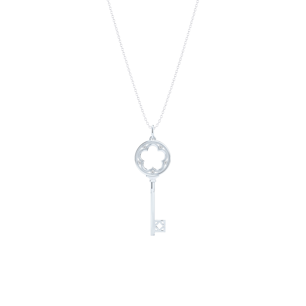 18kt Diamond Key Necklace - 001626AWCHX0