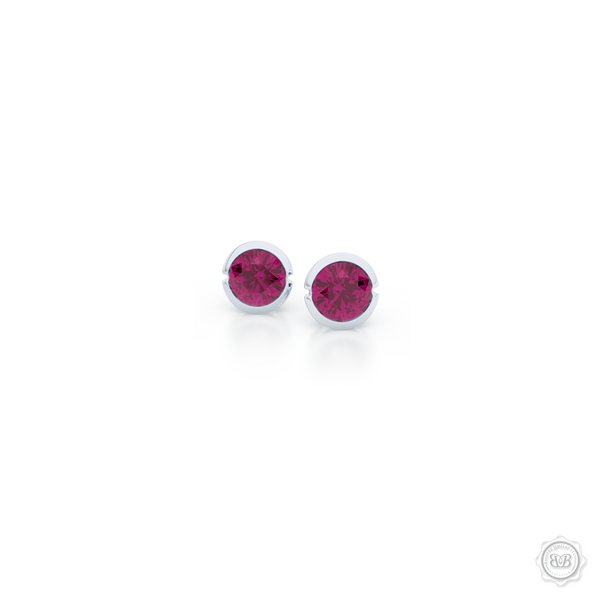 Rhodolite Garnet Martini Stud Earrings Handcrafted in Sterling Silver. Find The Perfect Pair for Your Budget. Make it Personal - Choose Your Gemstones! Free Shipping on All USA Orders. 30-Day Returns | BASHERT JEWELRY | Boca Raton, Florida