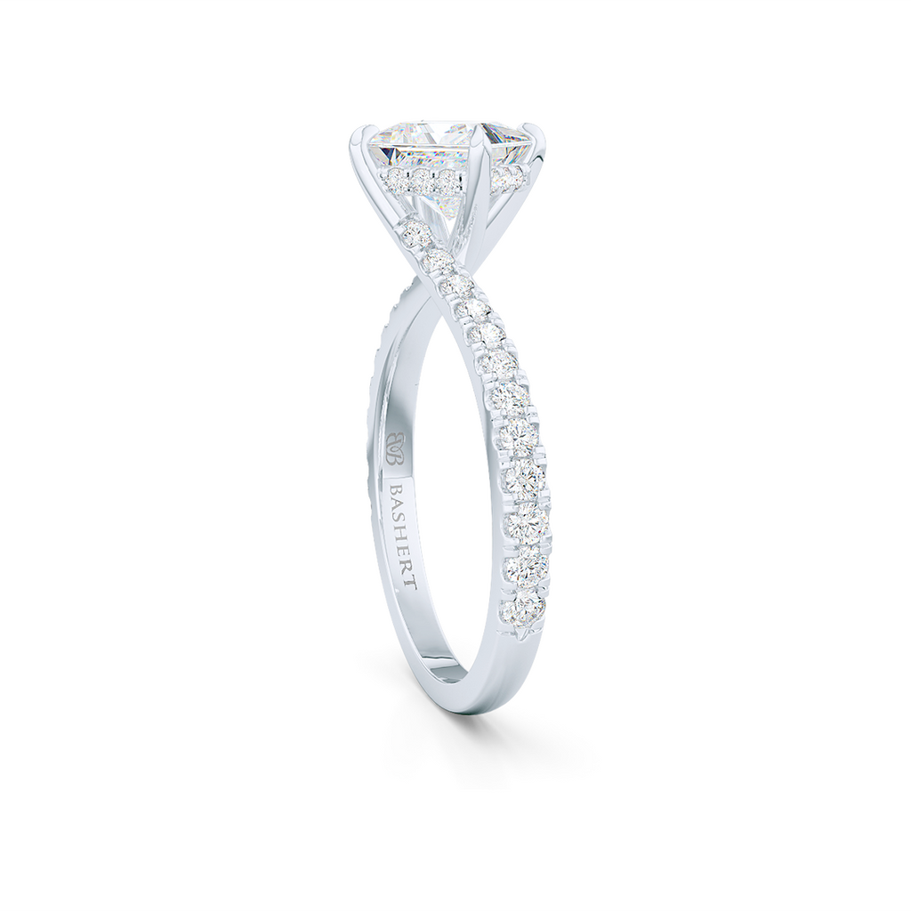East-West Moissanite Solitaire Ring | Bashert Jewelry 4.5 / Please Choose (Required)