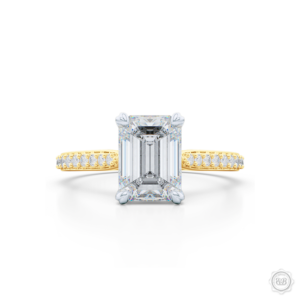Classic Emerald Cut Diamond Solitaire BASHERT JEWELRY Bashert