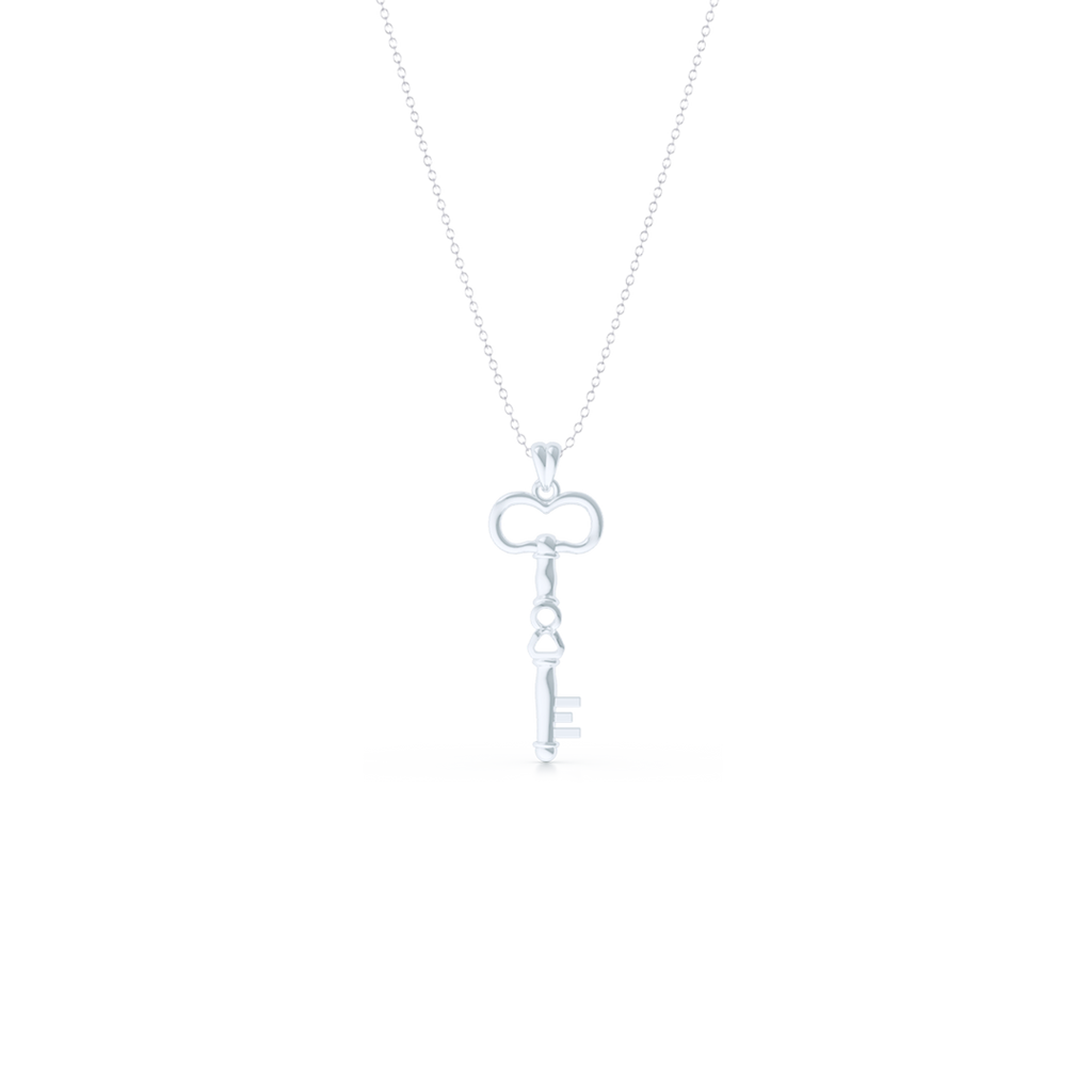 Tiffany Keys knot key pendant in 18k white gold with diamonds. | Tiffany &  Co.