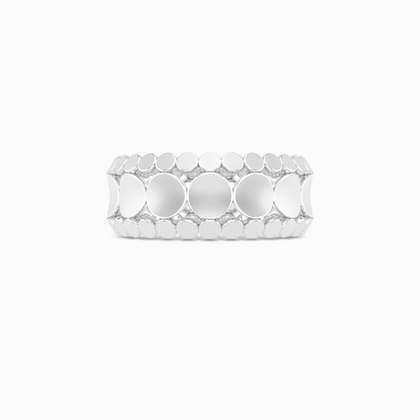 Uni-sex beveled wedding ring. Three-row comfort fit concave inner band with two beveled-edge outer bands. Hand-fabricated in Sterling Silver. Free Shipping All USA Orders. | BASHERT JEWELRY | Boca Raton Florida